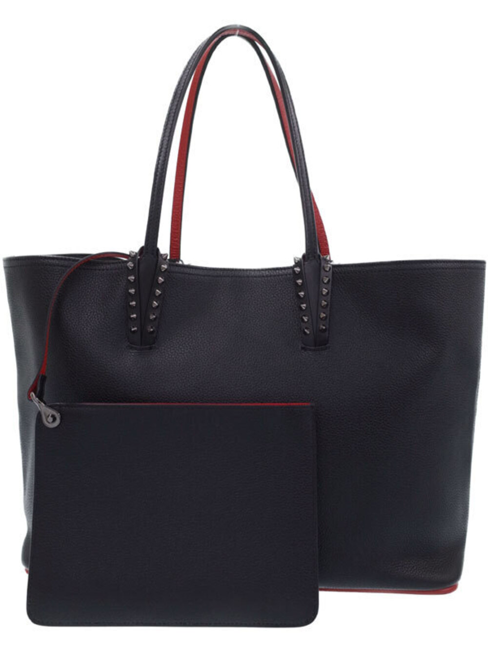 Christian Louboutin Cabata Tote Bag Leather Black Red